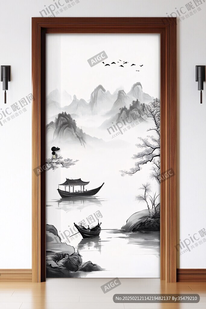 新中式山水门窗