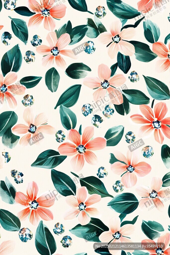 满版鲜花底纹