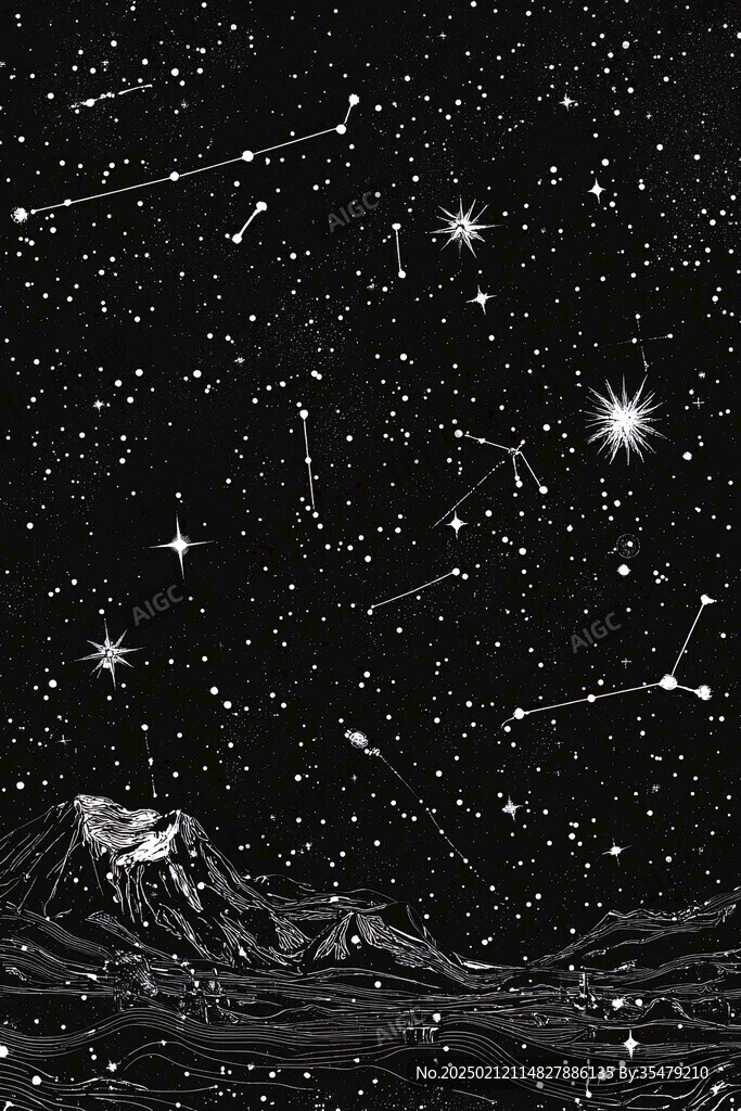 创意夜晚星点流星