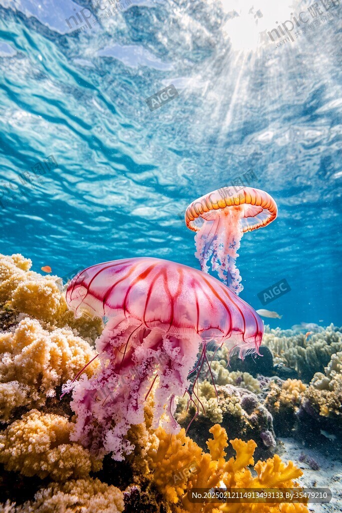 海洋动物水母高清图片