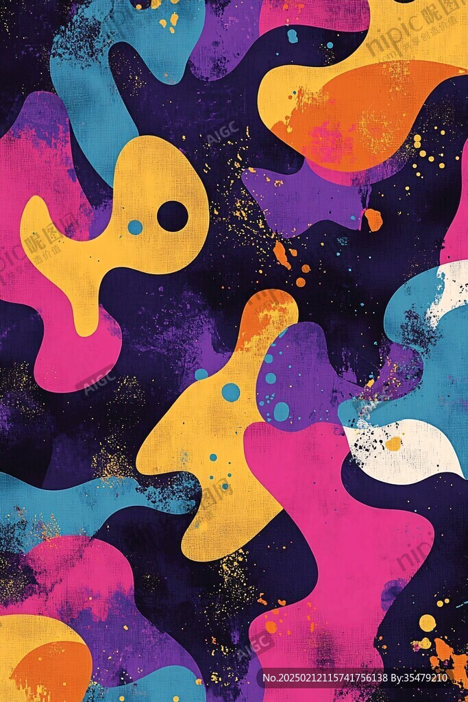 创意彩色缤纷宇宙插画