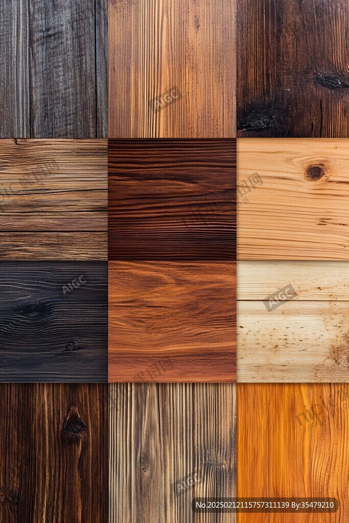 多种颜色木板木材