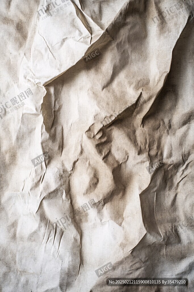 揉皱的牛皮纸