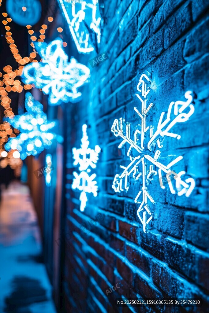 冰雪霓虹灯