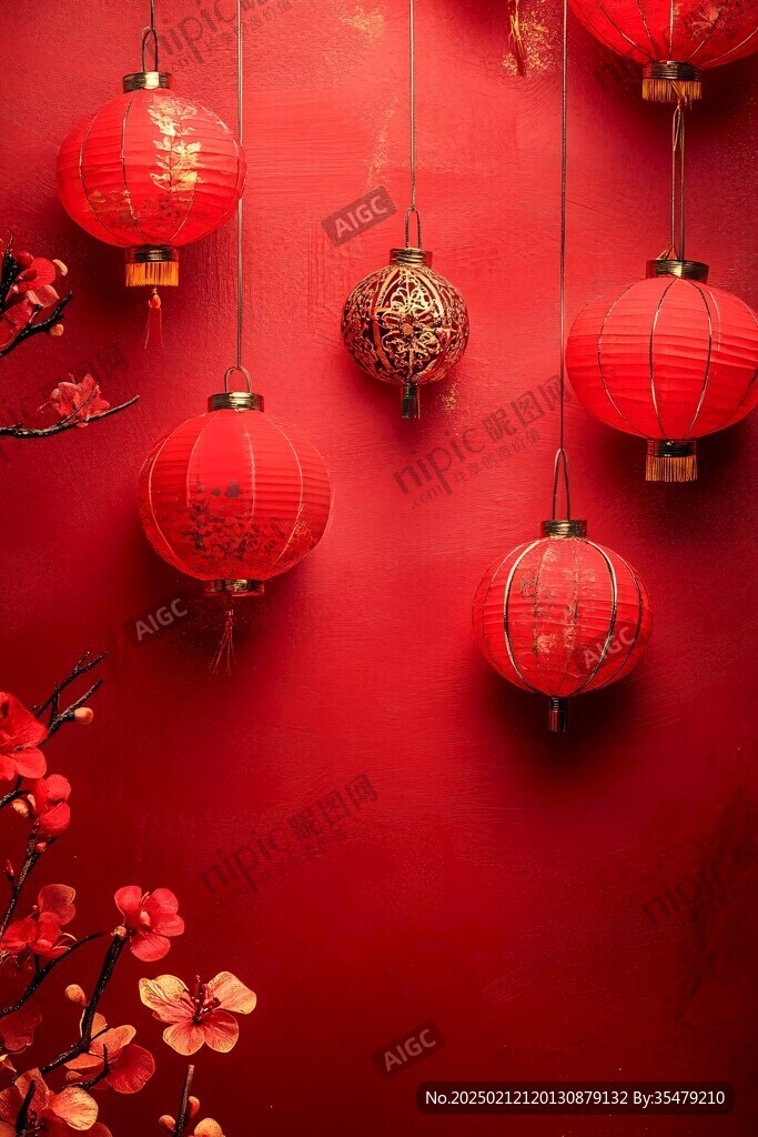 喜庆场景灯笼密布