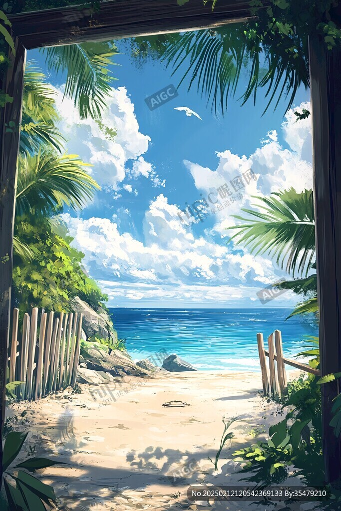 动漫海边