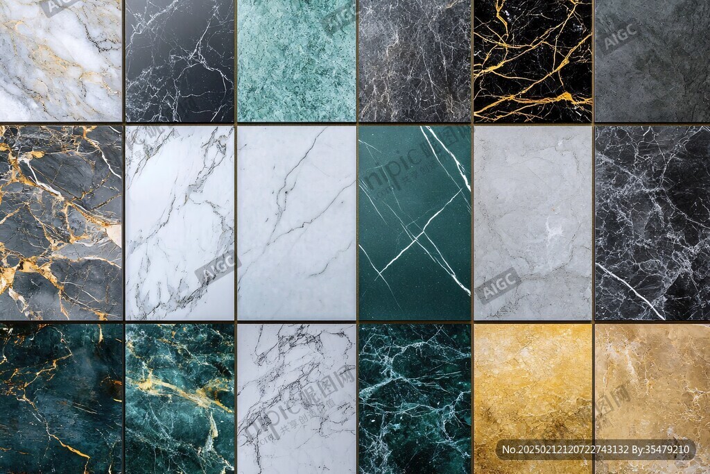金色网格线条大理石纹