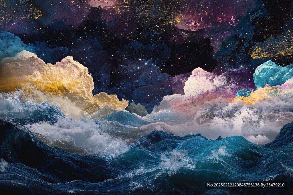 海洋流体画宇宙