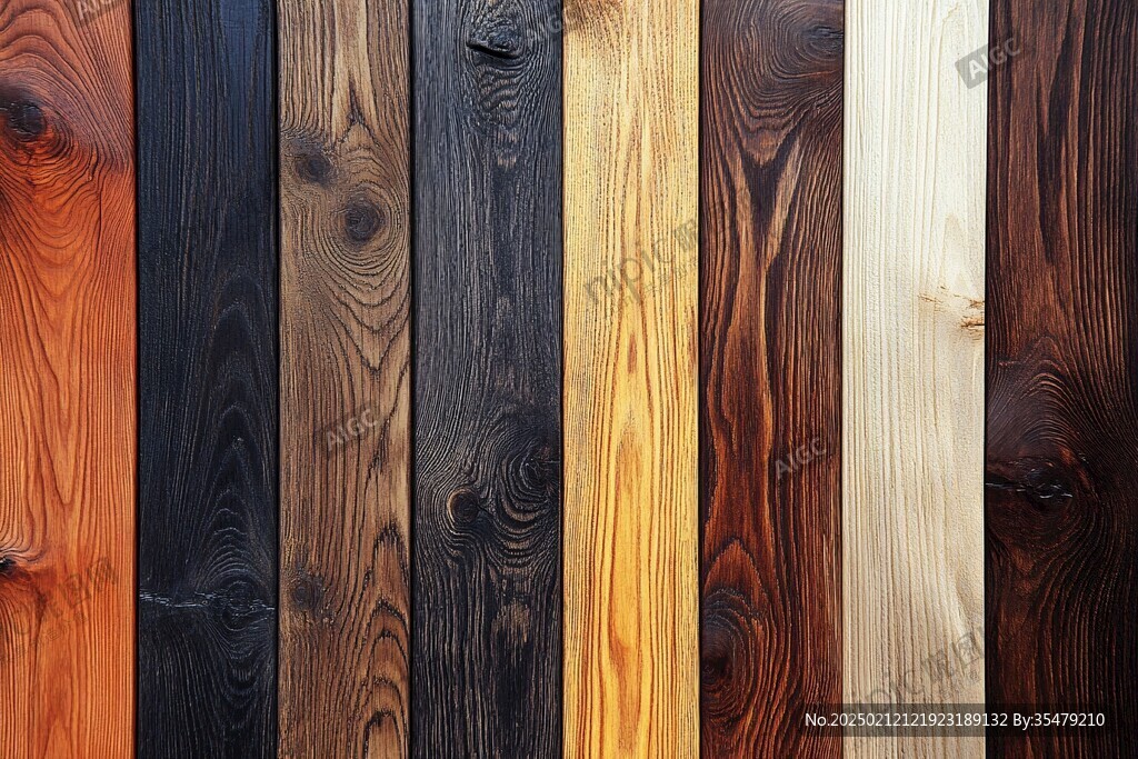 多种颜色木板木材