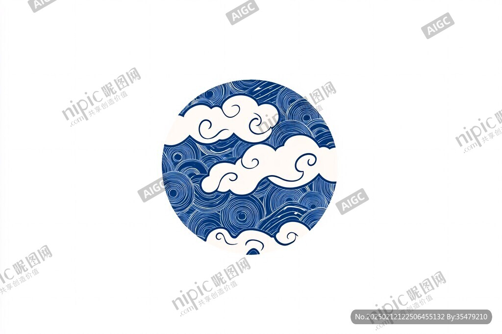 大海传统图案logo