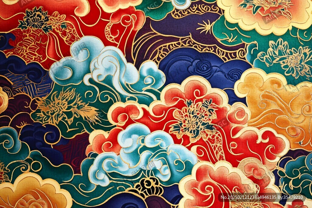 彩绣云纹
