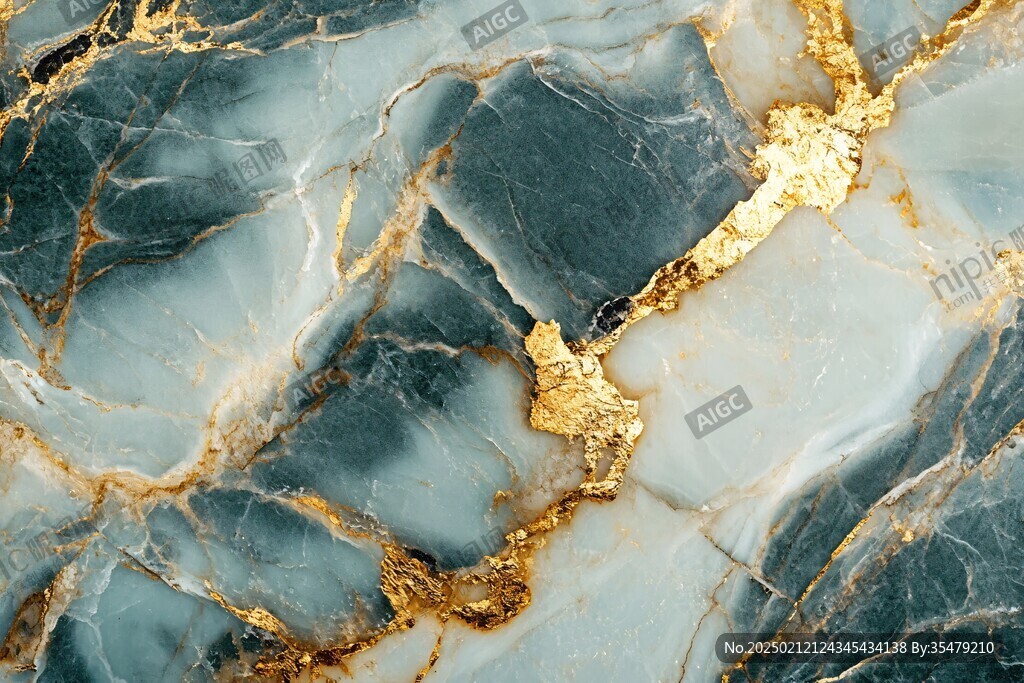 蓝底金线大理石