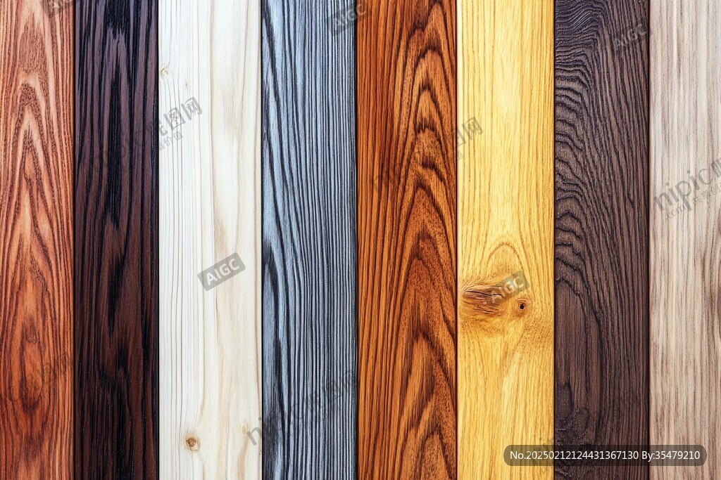 多种颜色木板木材
