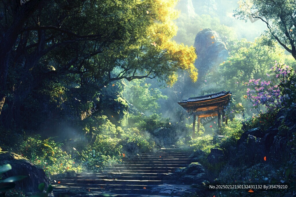 隐居山林场景