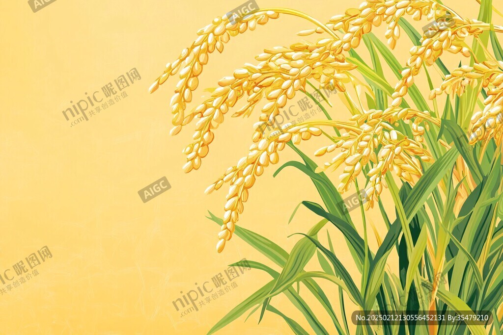 稻穗插画
