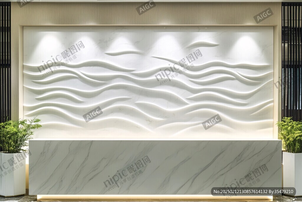 波浪造型墙