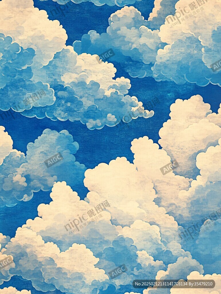 手绘云朵背景