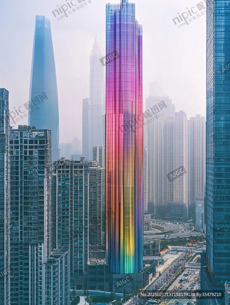 彩虹玻璃幕墙