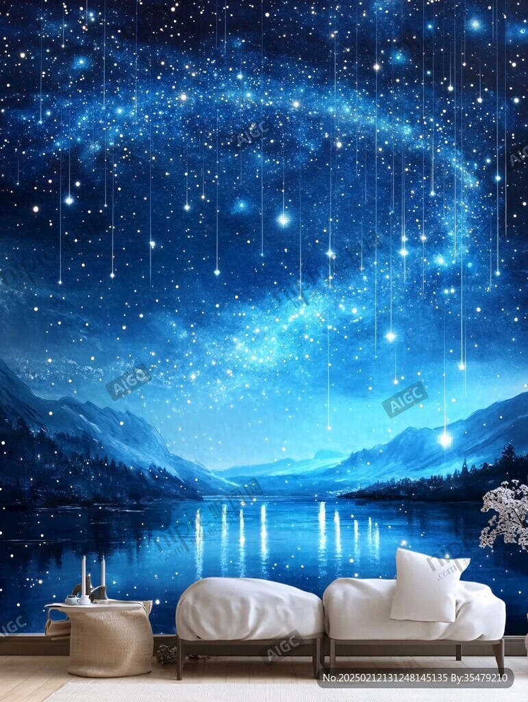 唯美浪漫星光背景墙纸