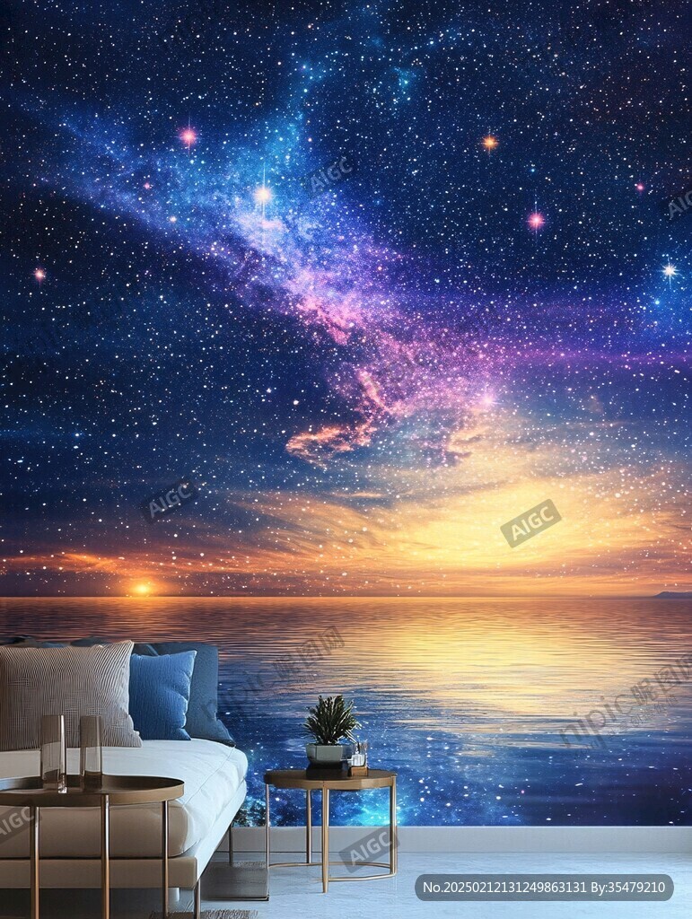 抽象写意星辰大海地产