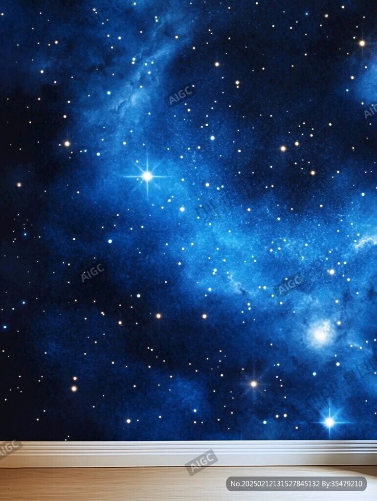 发光星星背景电视墙