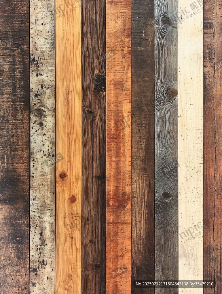 多种颜色木板木材