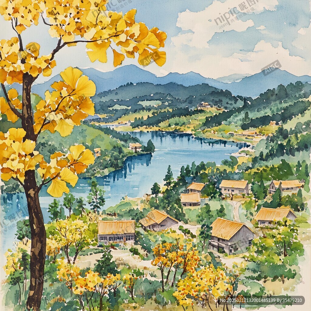 避暑山庄插画