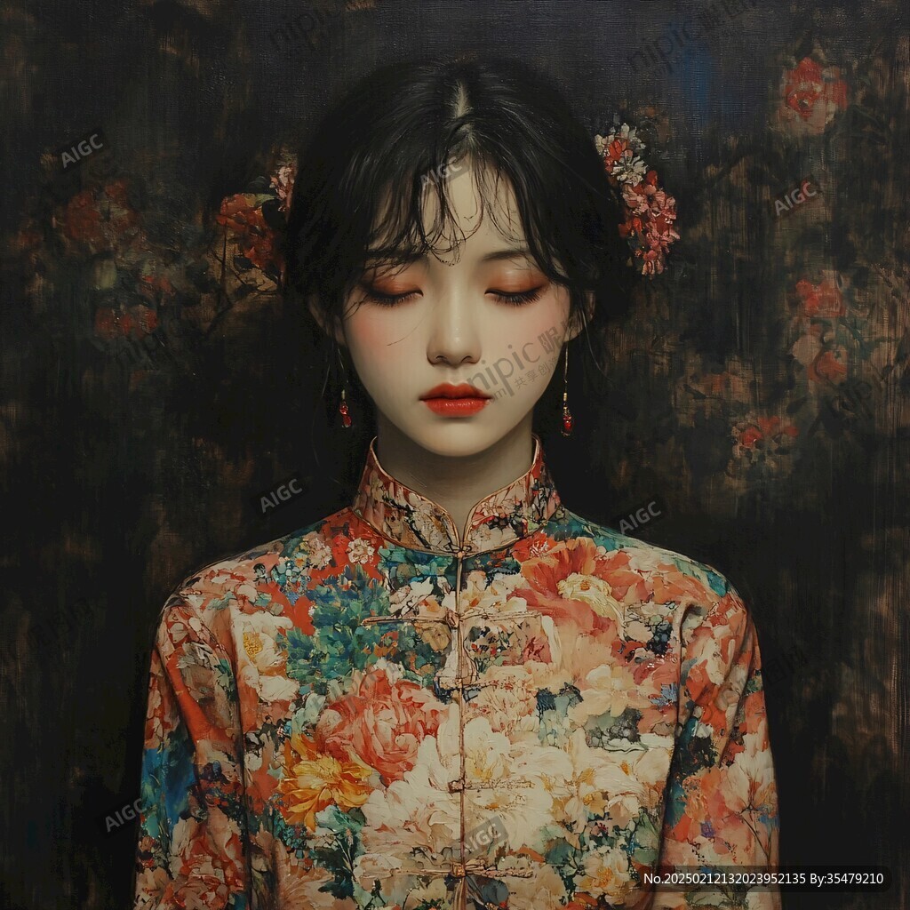 工笔少女