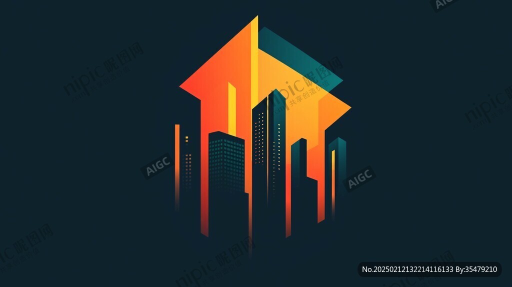 建筑插画logo