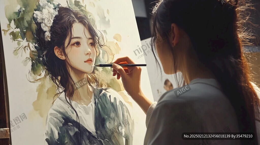 彩铅少女