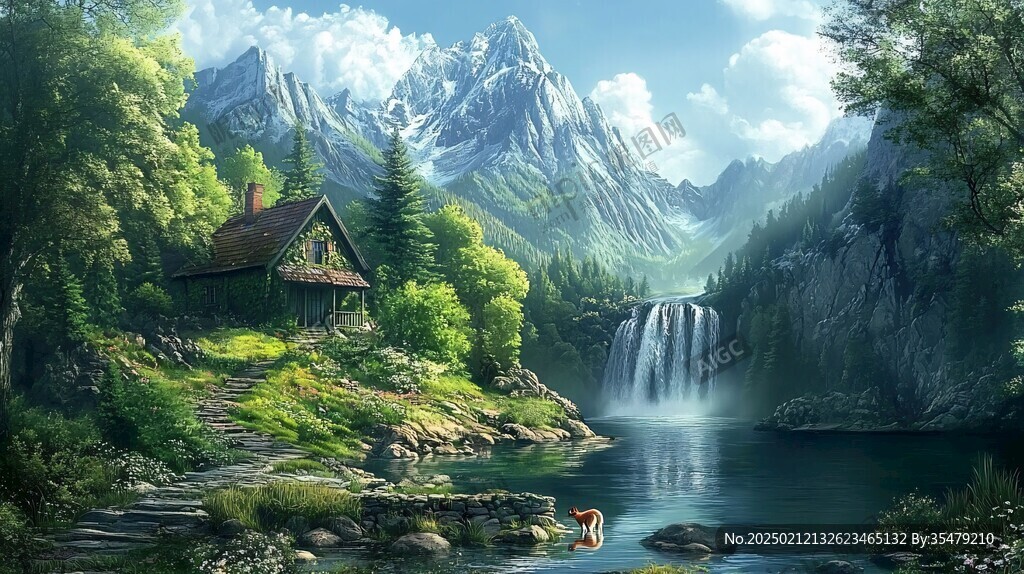 宽屏风景画