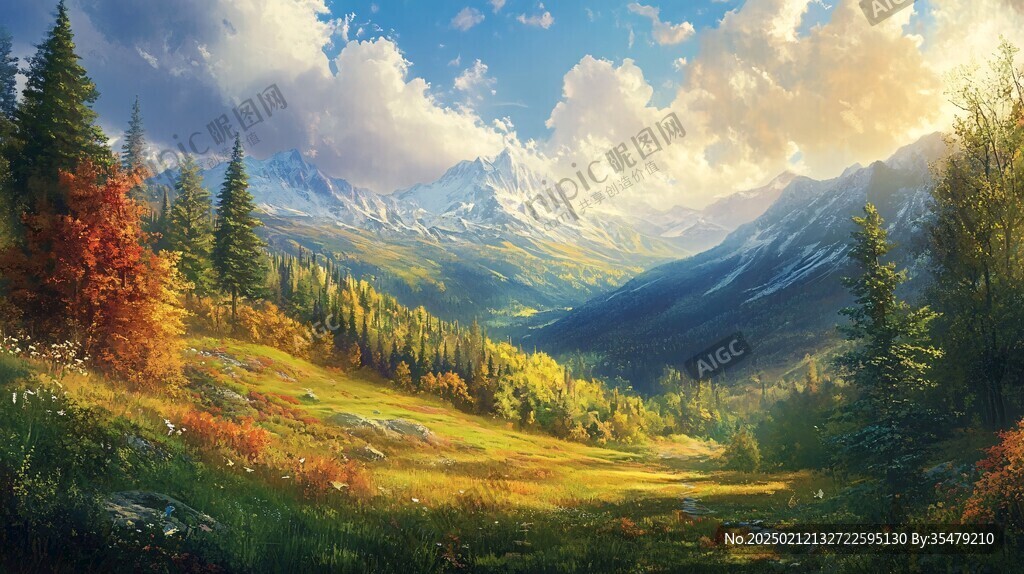 宽屏风景画