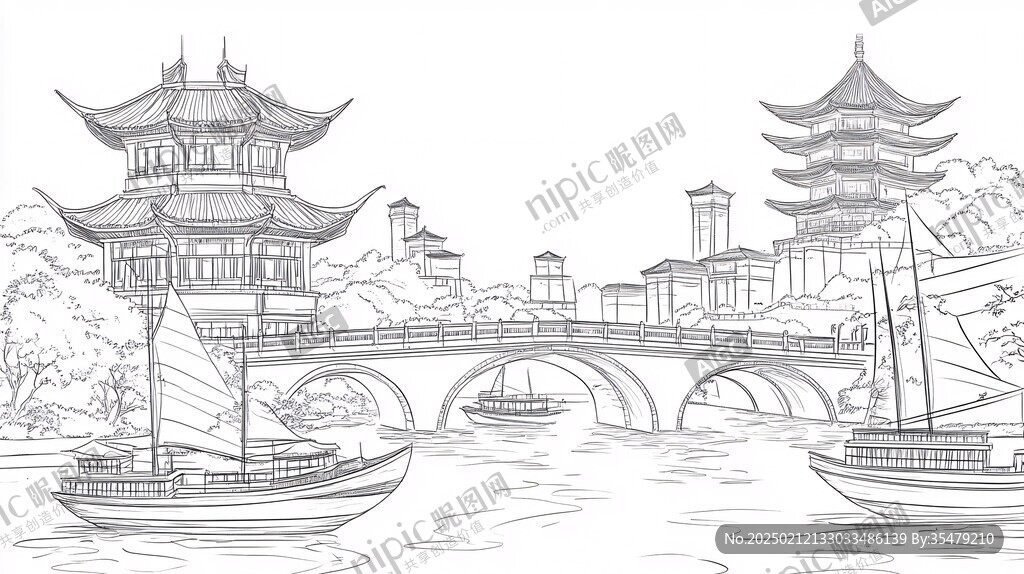 广富林线稿
