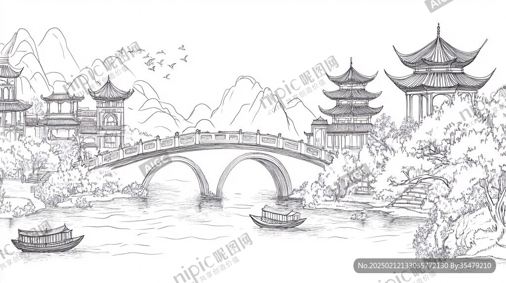 广富林线稿