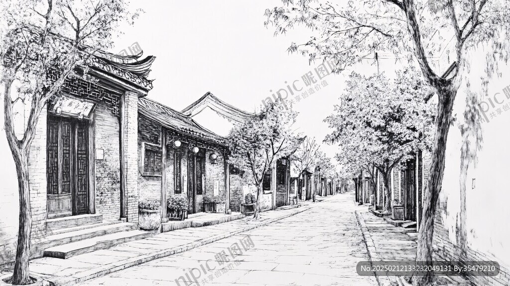 南后街线稿