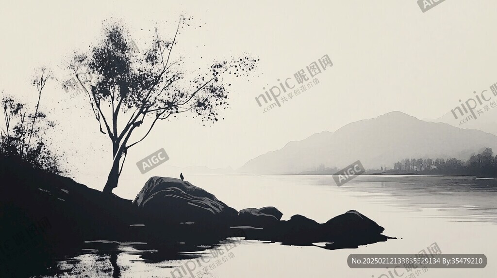 大江湖畔禅意山水