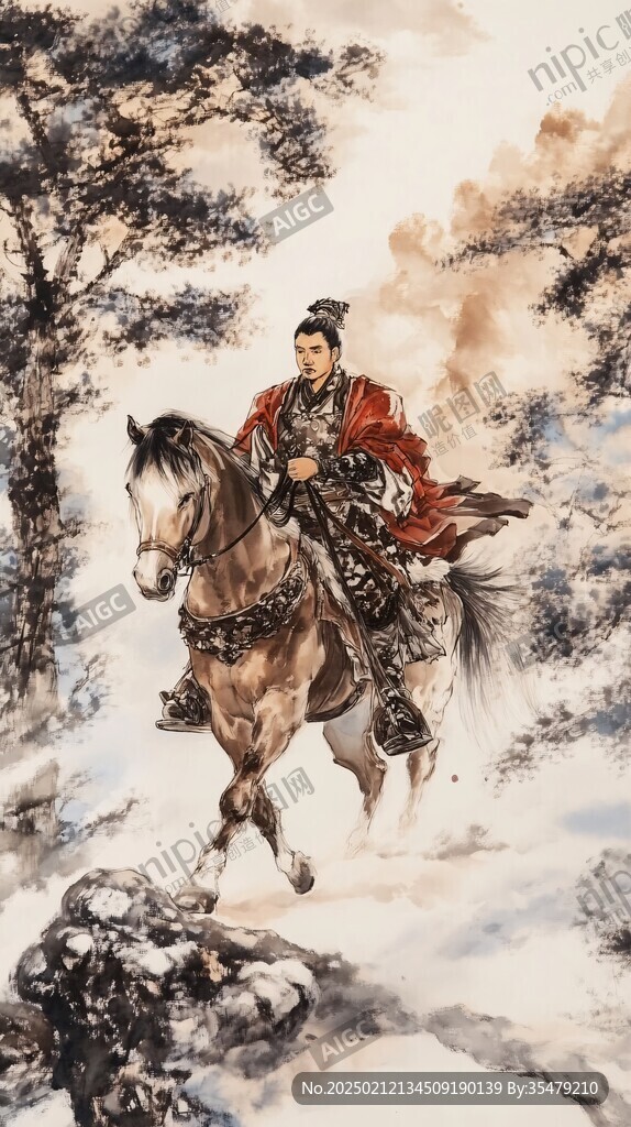 岳飞牵马