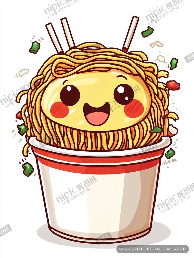 卡通泡面吉祥物