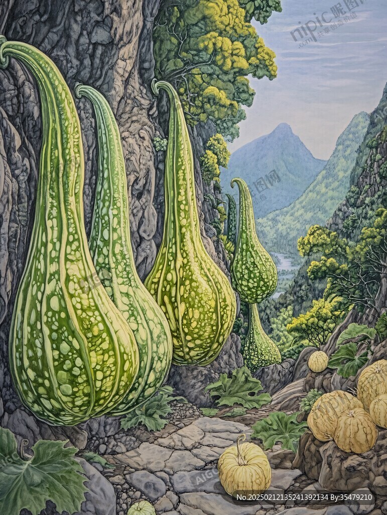 硒砂瓜插画