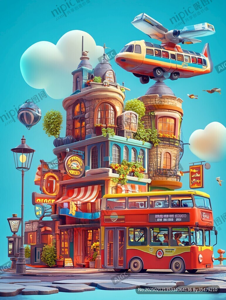 3d立体插画风格