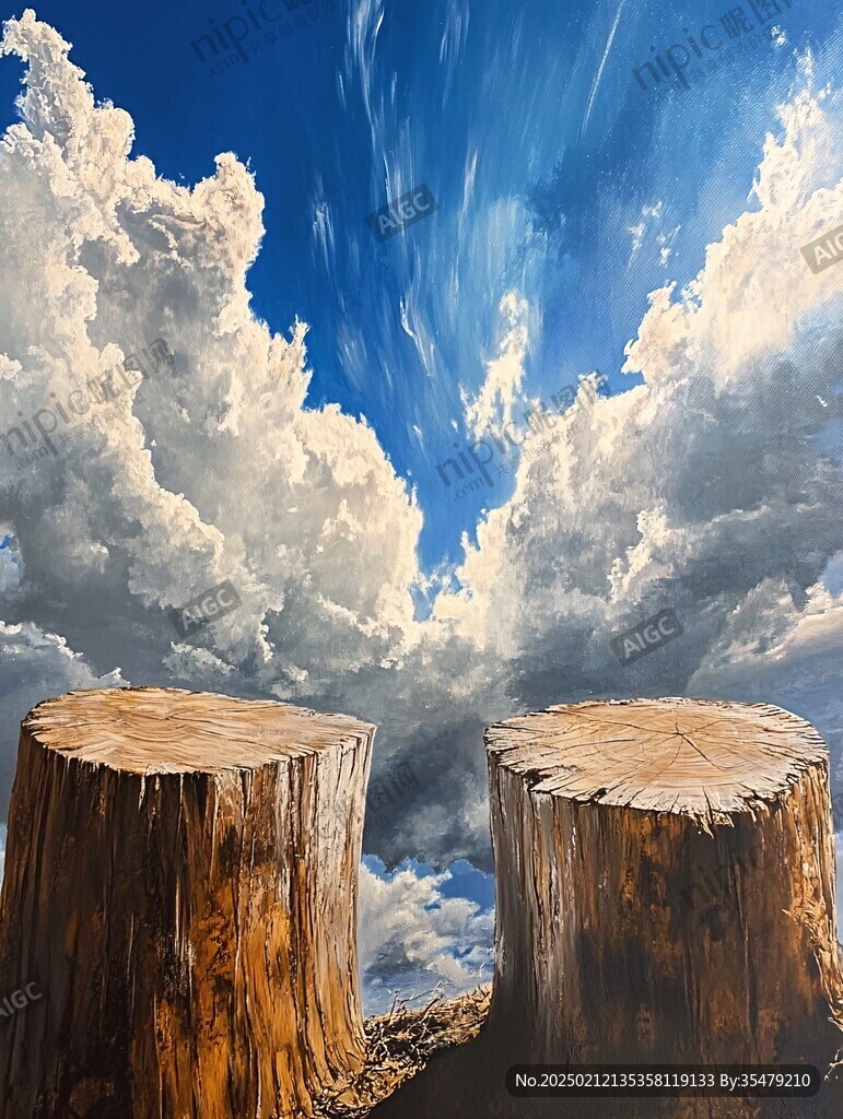 3d立体画云海