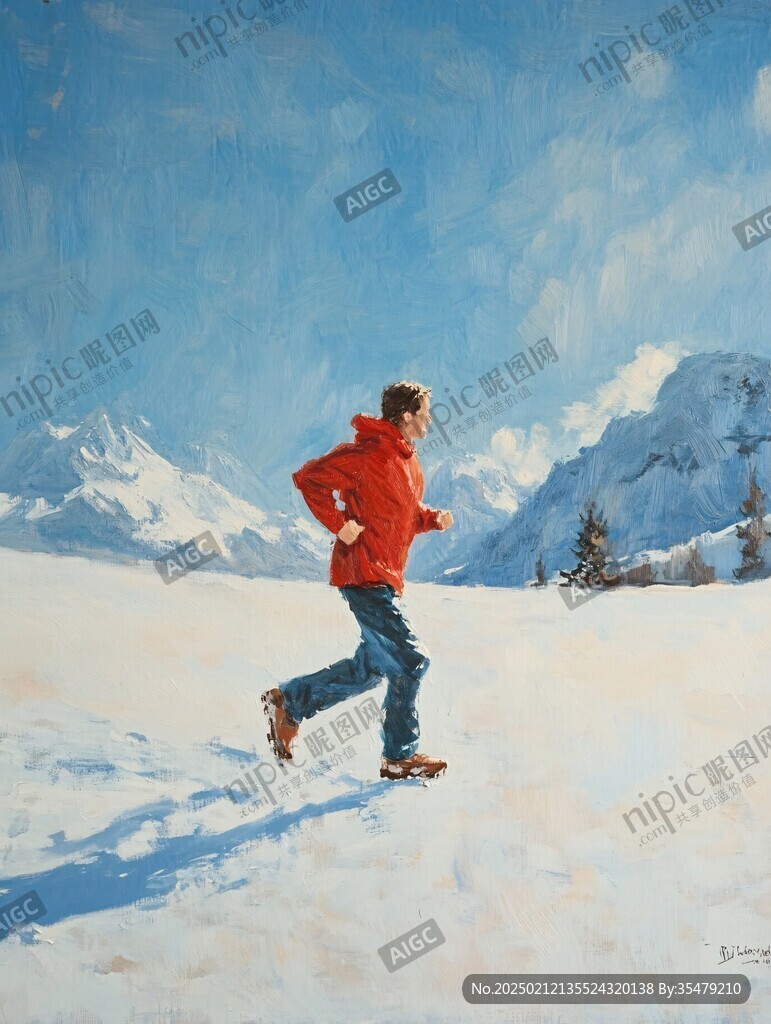 飞雪油画