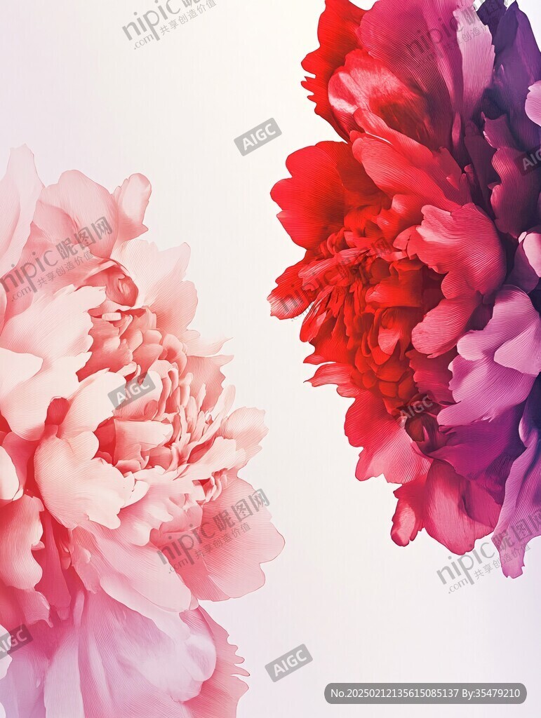 3d牡丹花卉