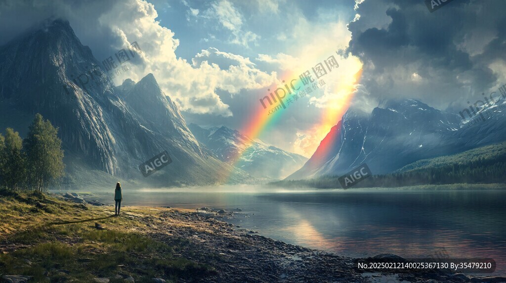 雨后彩虹美景