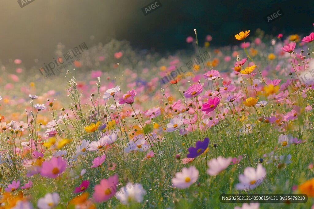 唯美格桑花丛
