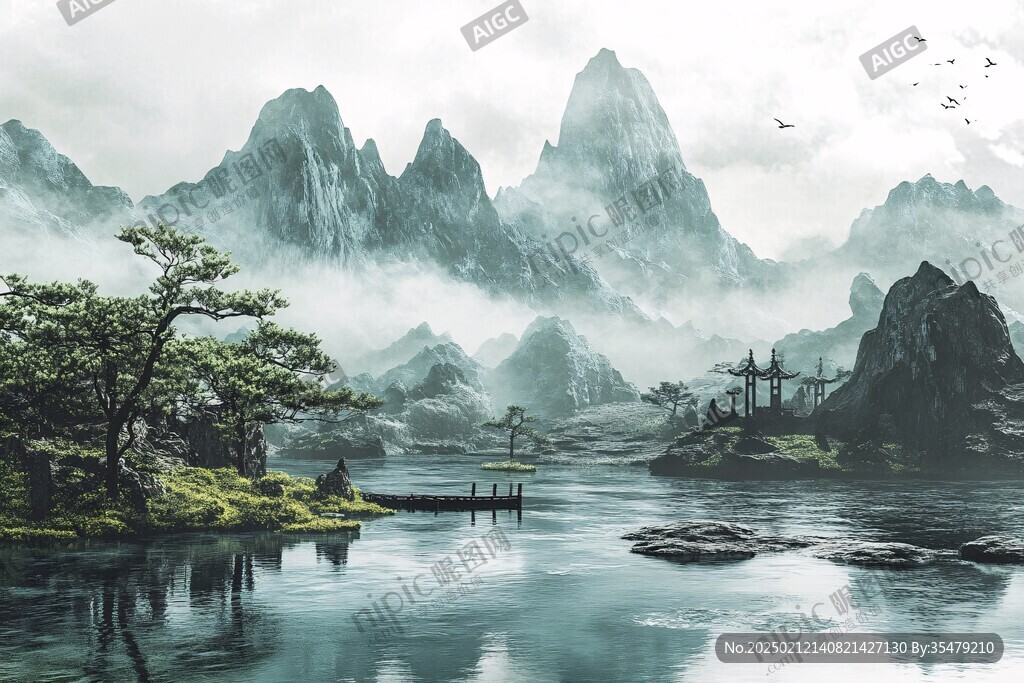 古风山水场景