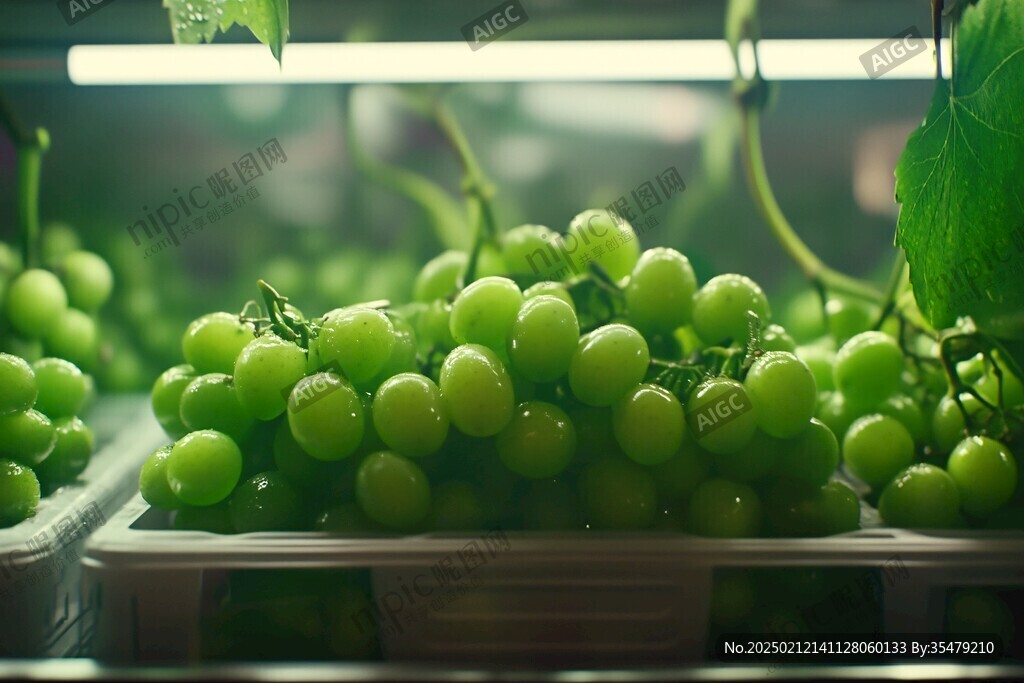 架上的青提葡萄