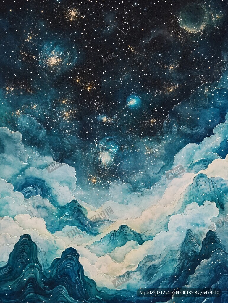 抽象写意星辰大海