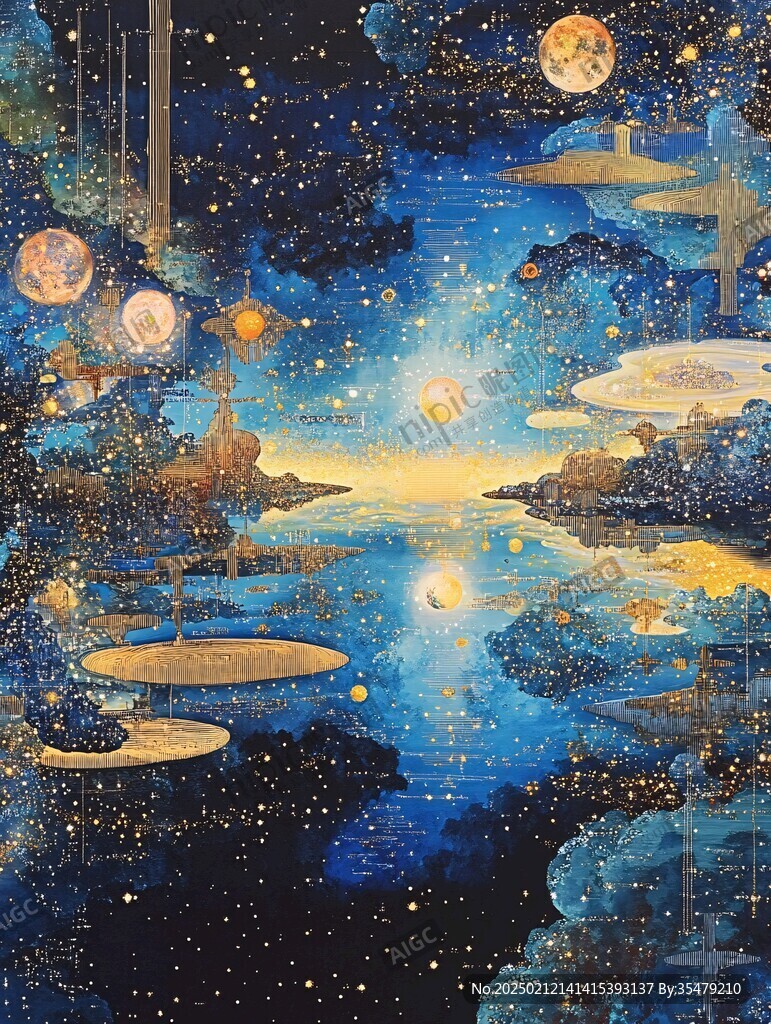 星月河幻想插画