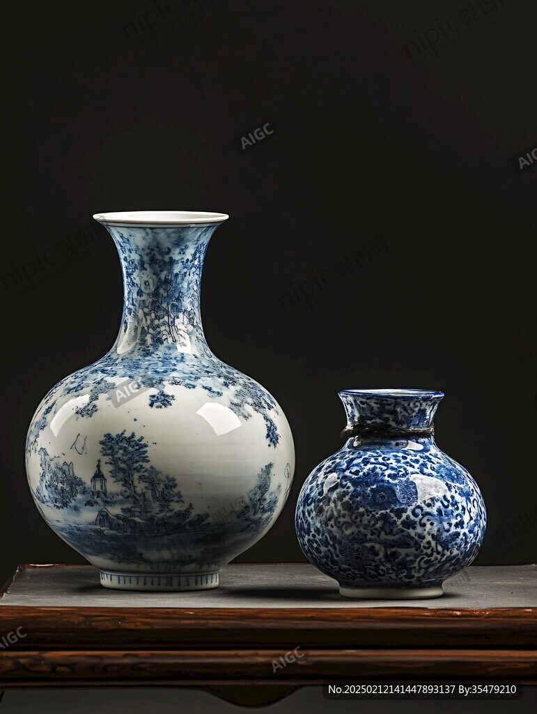 青花摆件